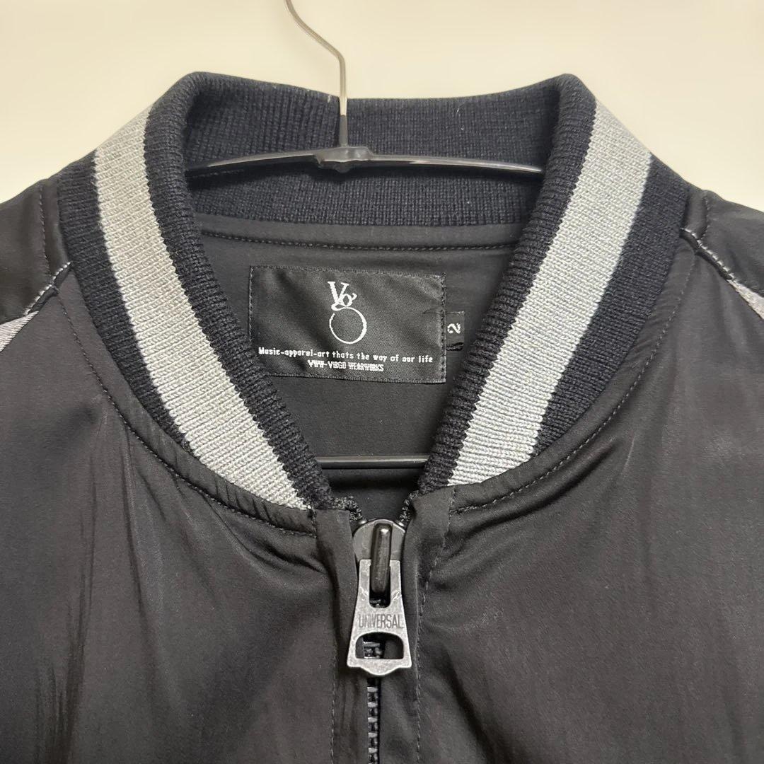 人気ブランド　VIRGO スカジャン 黒/グレー 刺繍入り