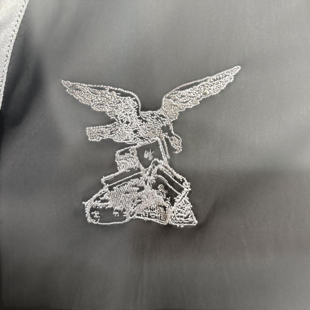 人気ブランド　VIRGO スカジャン 黒/グレー 刺繍入り