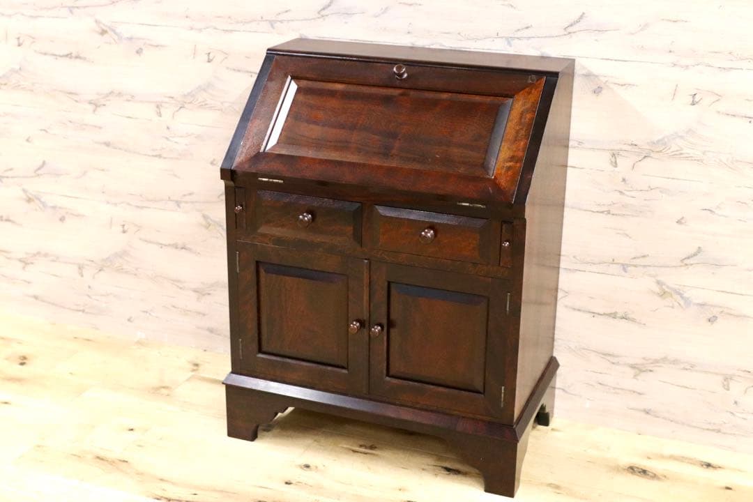 GMHK783○松本民芸家具 ライティングビューロー デスク 書斎机 学習机 勉