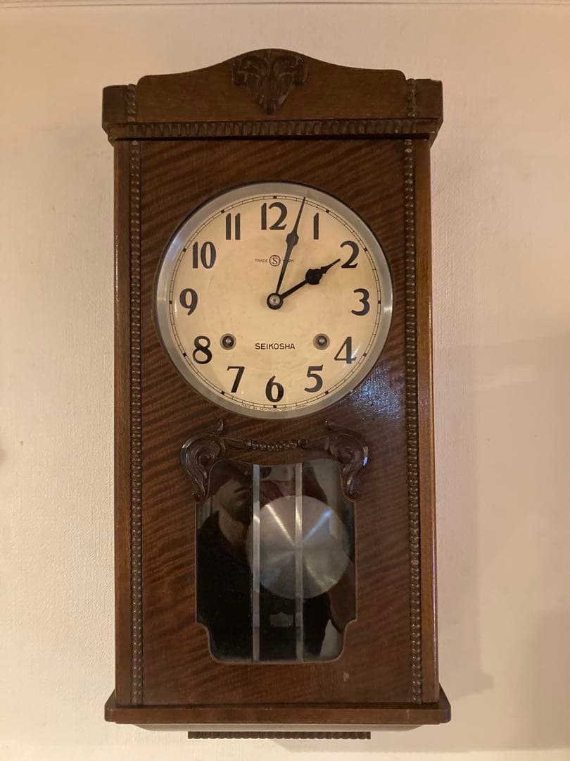 昭和レトロ　精工舎　ゼンマイ式振り子時計 ボンボン時計　稼働品②