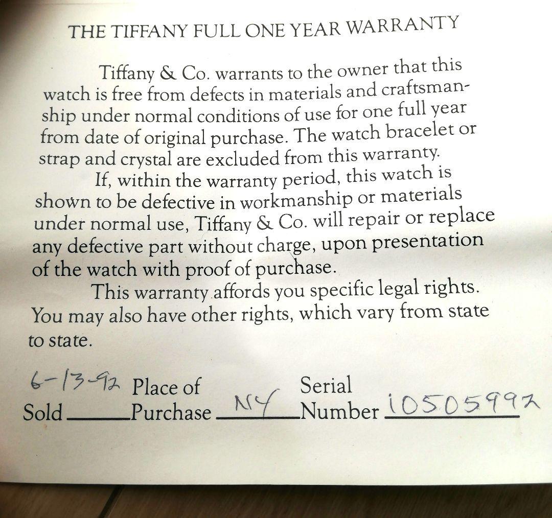 ●正規品●保証書付●Tiffany & Co. シルバー925●レディース腕時計