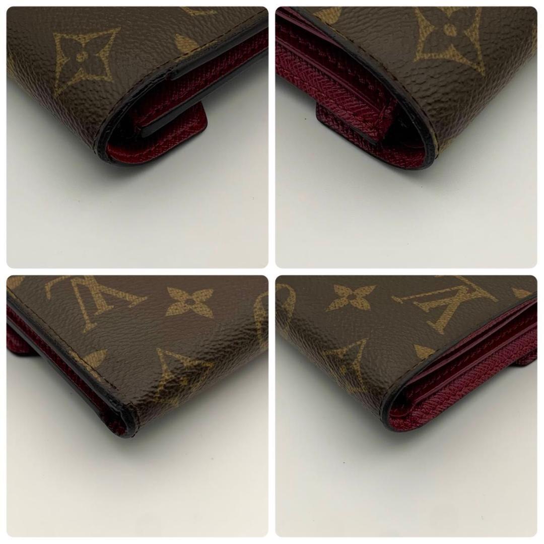 美品 ルイヴィトン ポルトフォイユヴィクトリーヌ 財布 コンパクト フューシャ