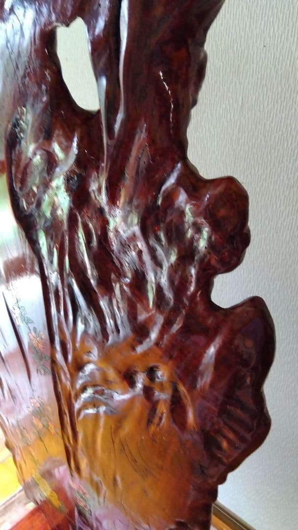 木製花彫刻アート作品