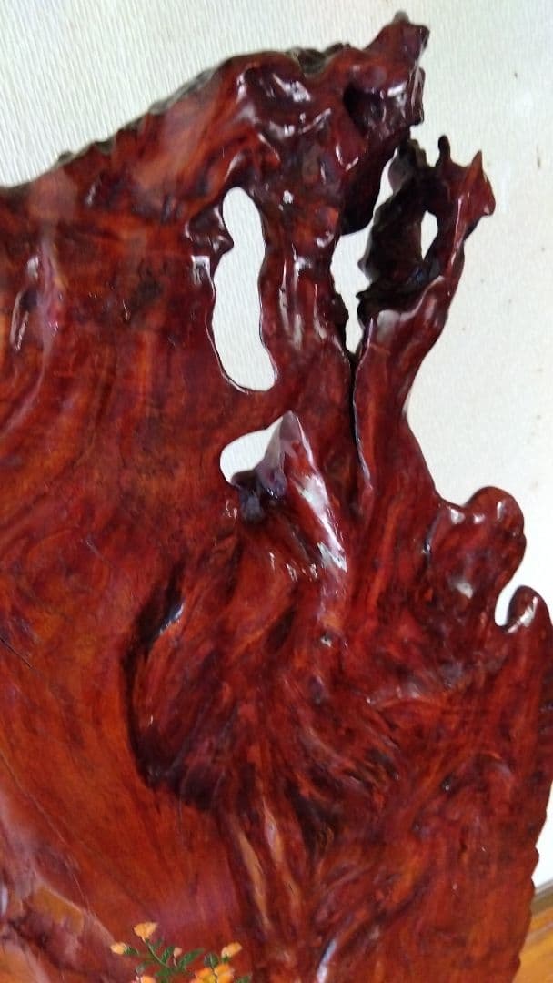 木製花彫刻アート作品