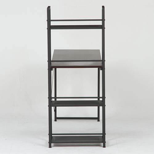 【新品・送料無料】ラック付きデスク ルール 奥行49cm ダークブラウン