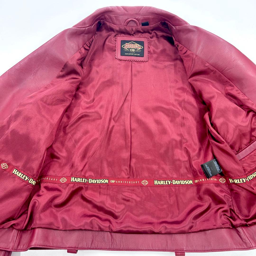 【状態S】 120周年記念 ハーレーダビットソン ダブル レザージャケット M
