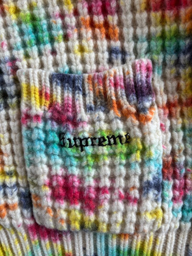 トップス Supreme Waffle Knit Cardigan Tie Dye XL