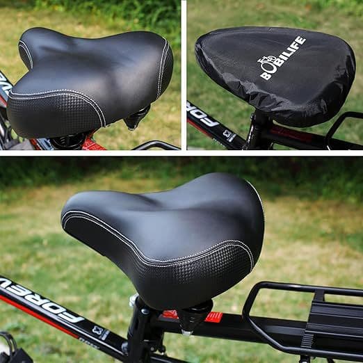 大型ワイドバイクシート -自転車サドルの交換、エクササイズ　ロードバイク　サドル