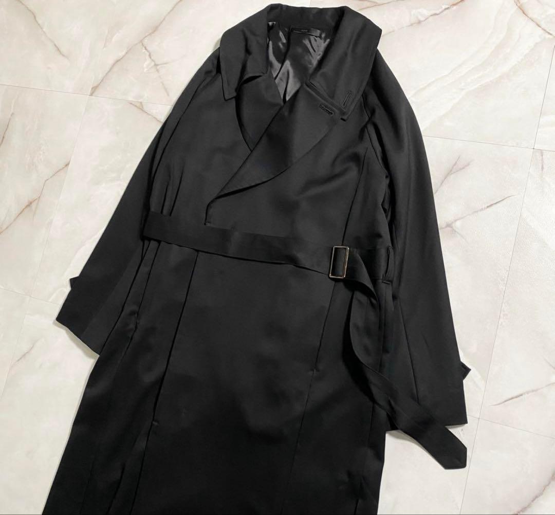 JUHA×STUDIOUS 23ss　ベルテッドオーバーコート黒3