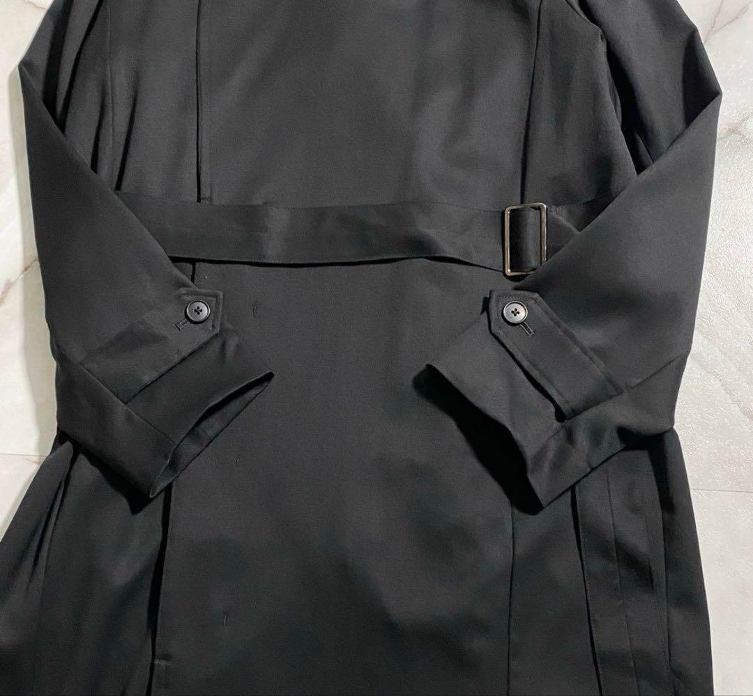 JUHA×STUDIOUS 23ss　ベルテッドオーバーコート黒3