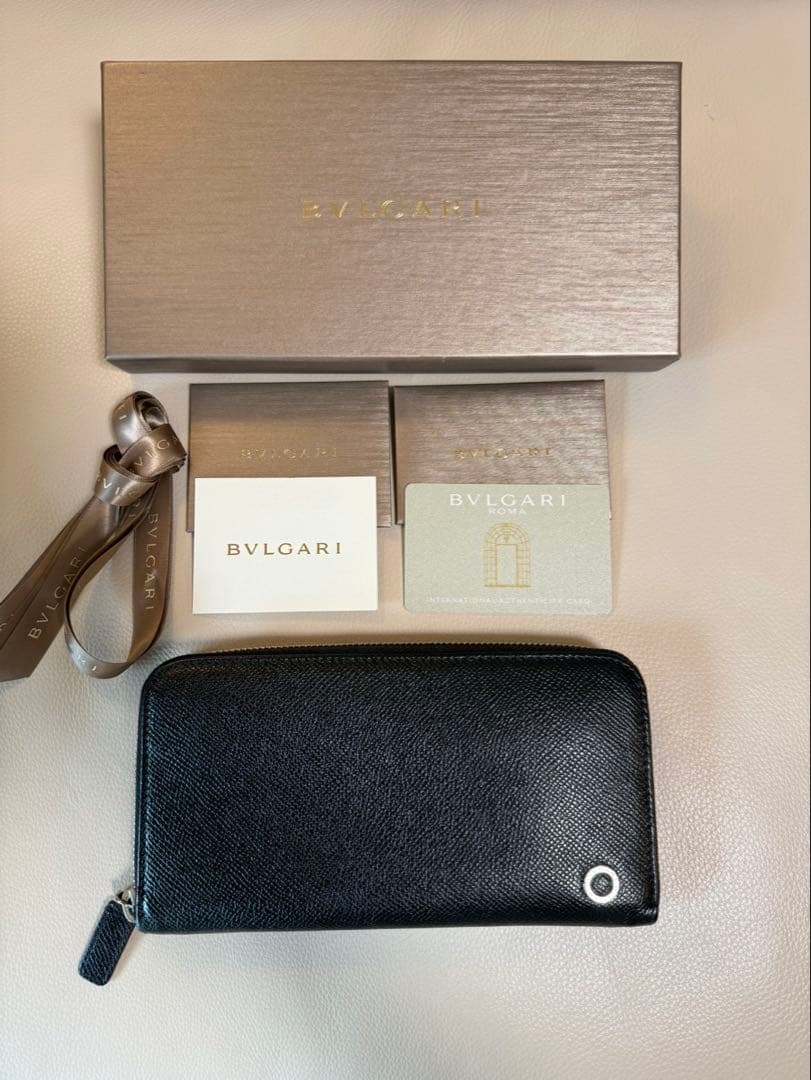 美品　Bulgari Bulgari Man ブルガリ 長財布