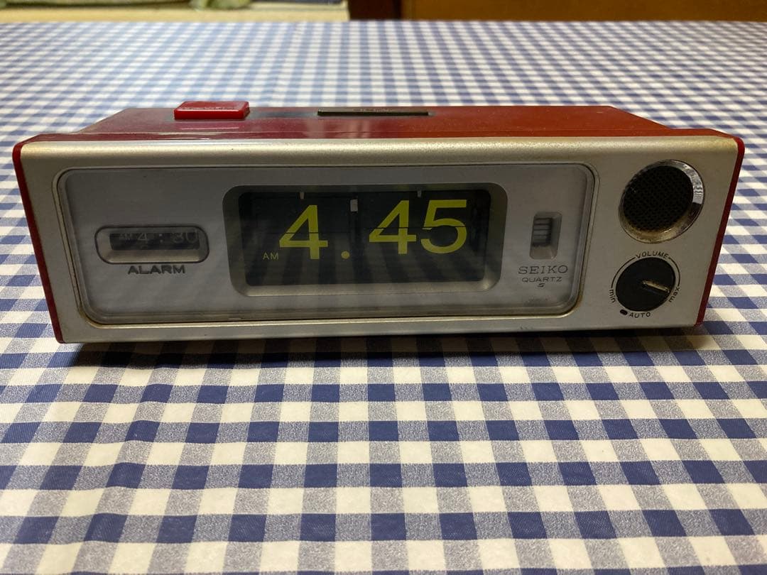 当時物 セイコー パタパタ時計 QN-502R 置時計 目覚まし時計