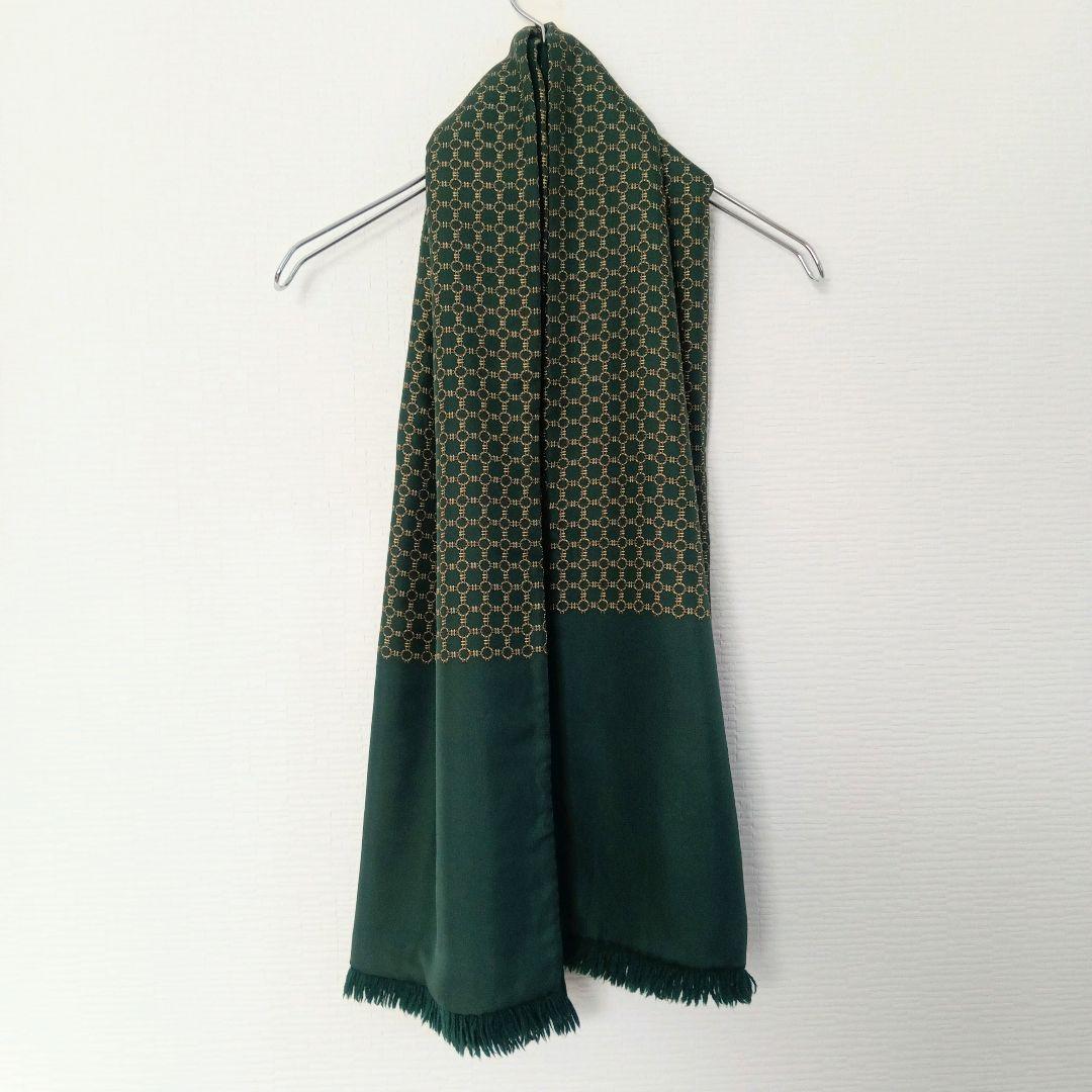 【美品】HERMES リバーシブルマフラー/ストール シルク アンゴラ