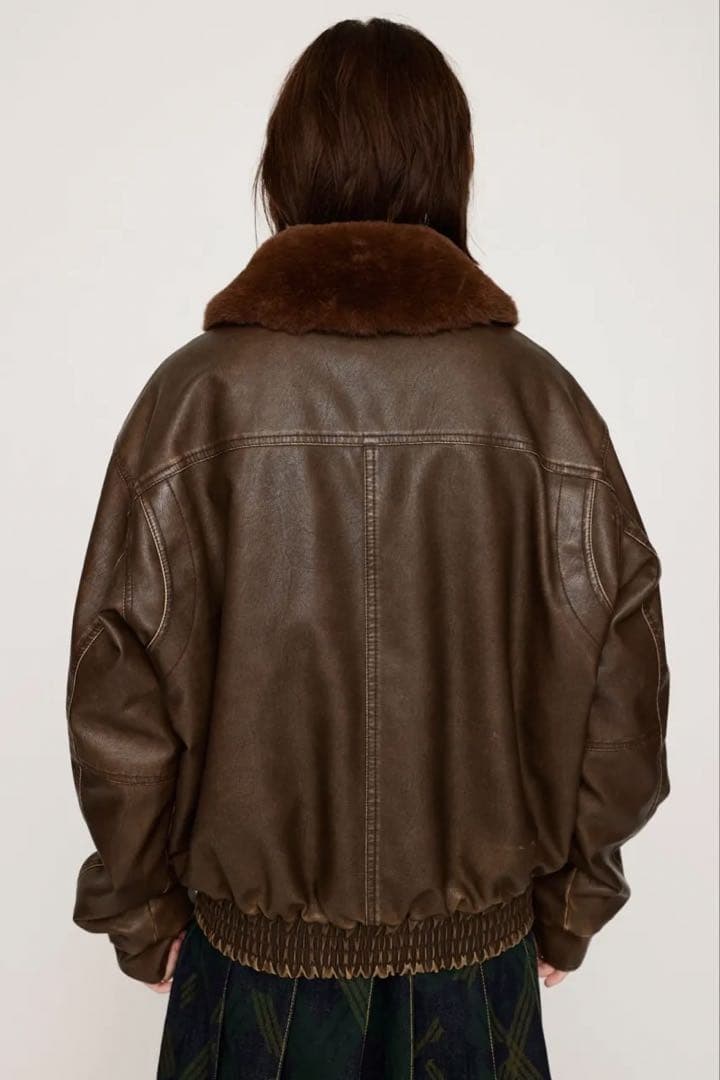 SLY WASHED PUFFER ブルゾン レザー ショート ブルゾン