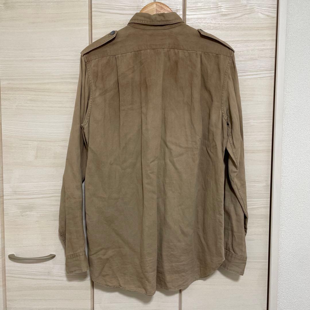 RRL ダブルアールエル ビンテージ サファリシャツ　ハーフボタン