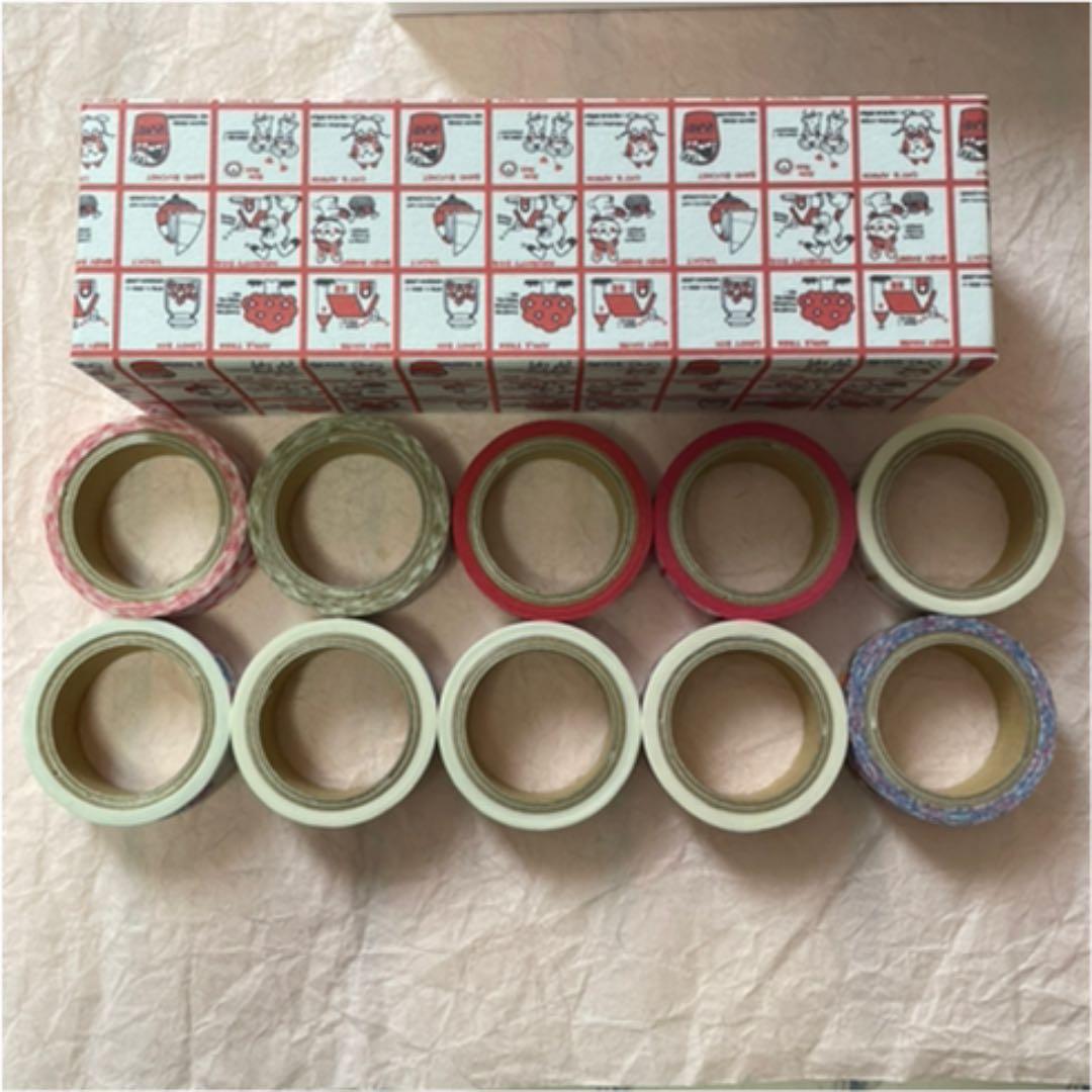 【廃盤】シモジマ　ファンシーペーパー柄　包装紙柄　マスキングテープ