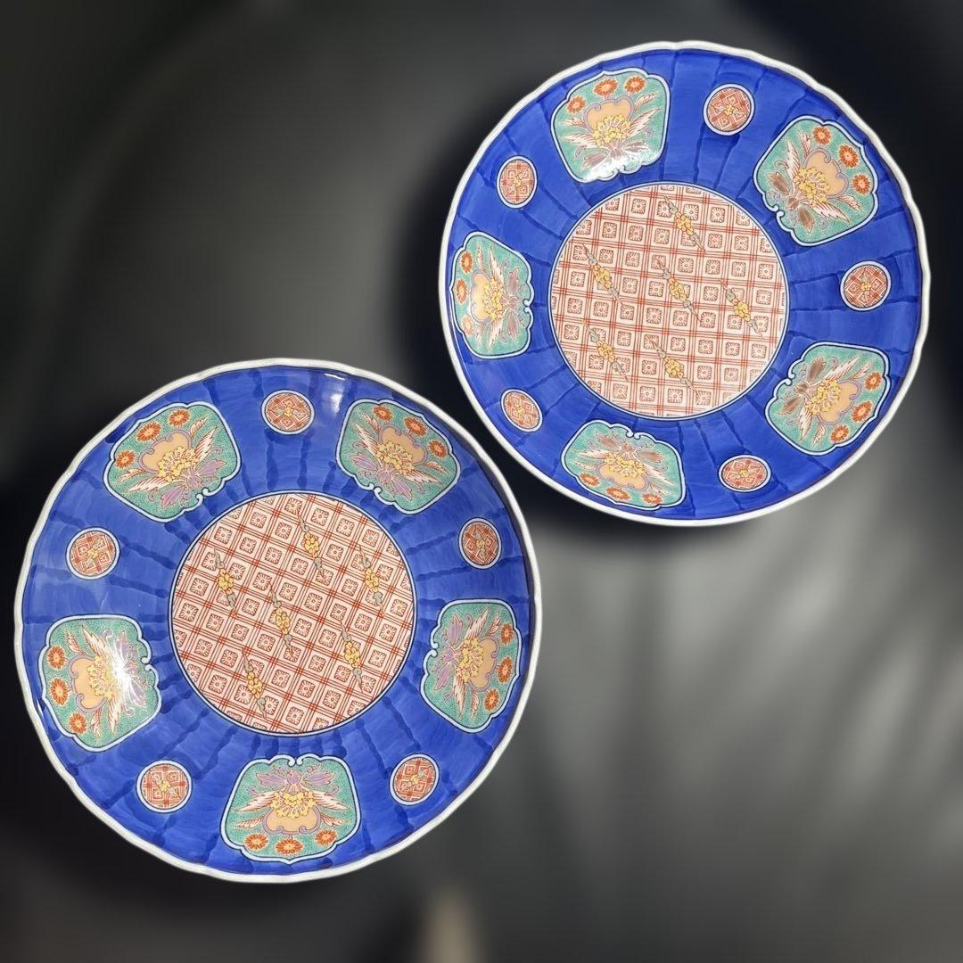 特選有田焼 幸楽窯 伊万里絵付平鉢 2枚入 新品元箱