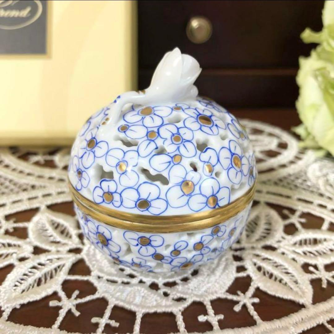 新品未使用 ヘレンド 透かしボンボン 小物入れ ボンボニエール