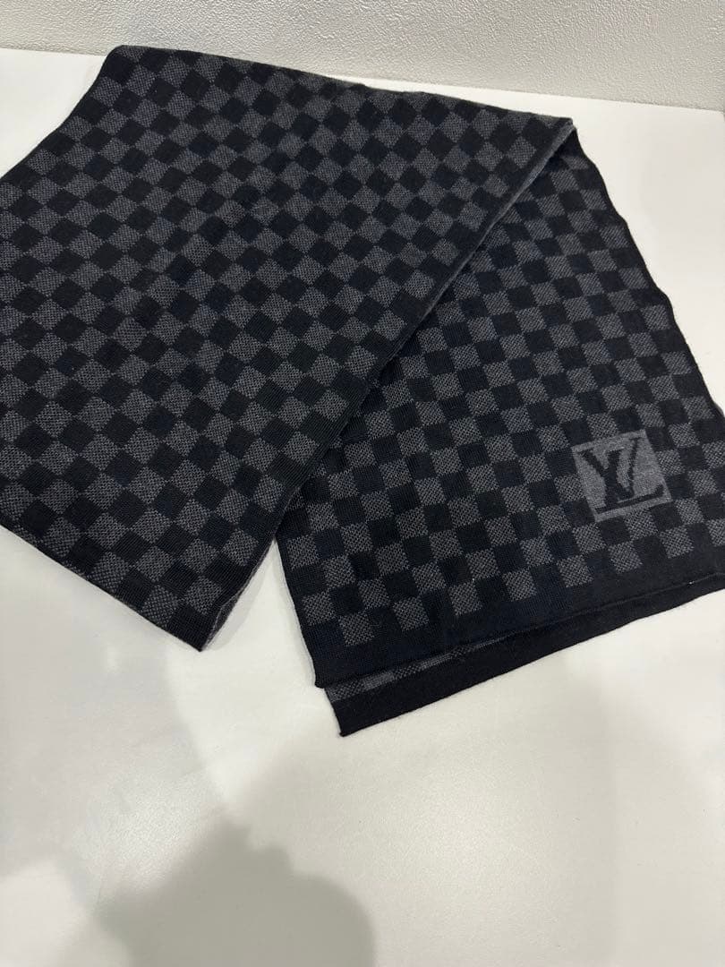 ルイヴィトン マフラー エシャルプ プティ ダミエグラフィット ウール LVロゴ