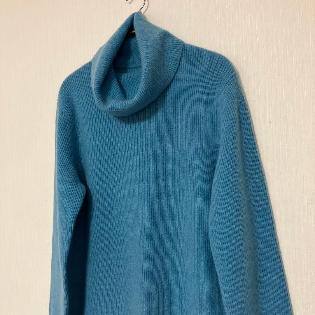 ル*ル様 未使用★クリスチャンオジャール★超高級カシミヤ100ニット9号ブルー