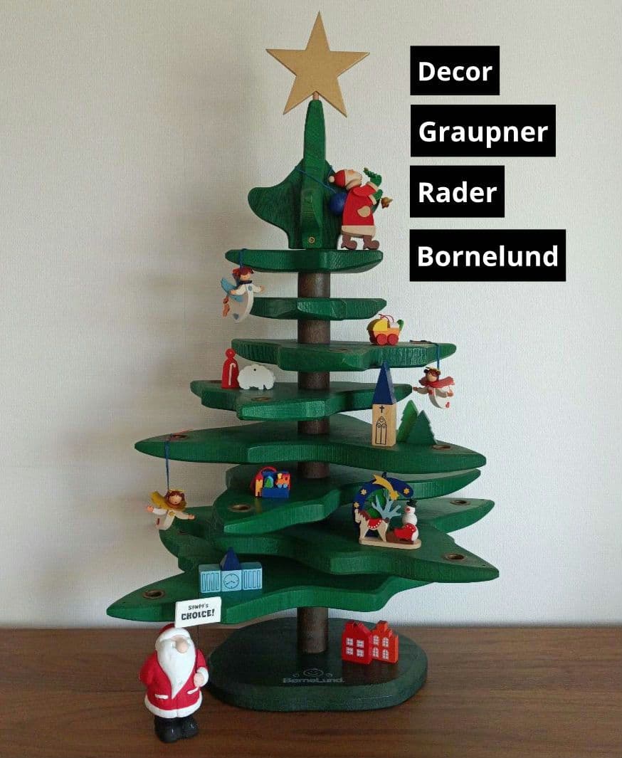 デコア 木製クリスマスツリー/グラウプナー 木製オーナメント他/ドイツ製
