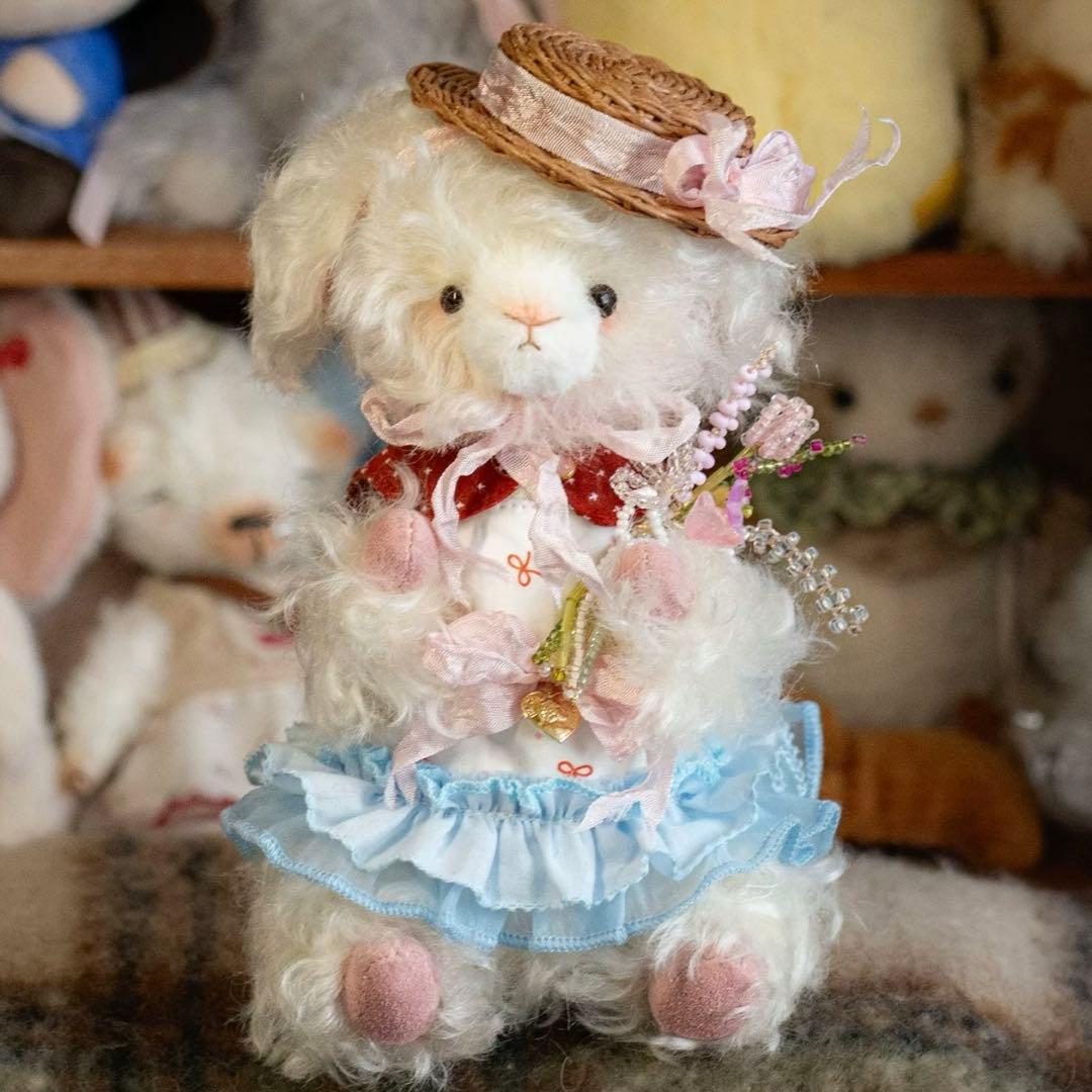 ガーデン好きな仔羊 アーティストベア 海外作家様 ハンドメイド ぬいぐるみ