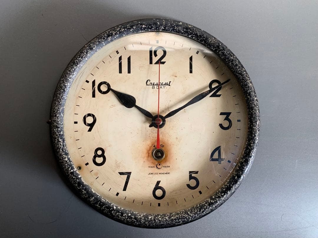 アンティーク Crescent 8day 船舶時計 船時計 壁掛け時計 古道具