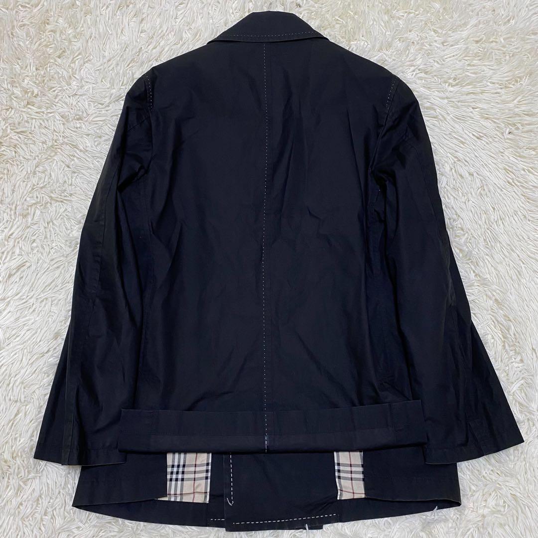 【美品✨】バーバリーブラックレーベル スプリングコート ダブル ノバチェック黒M