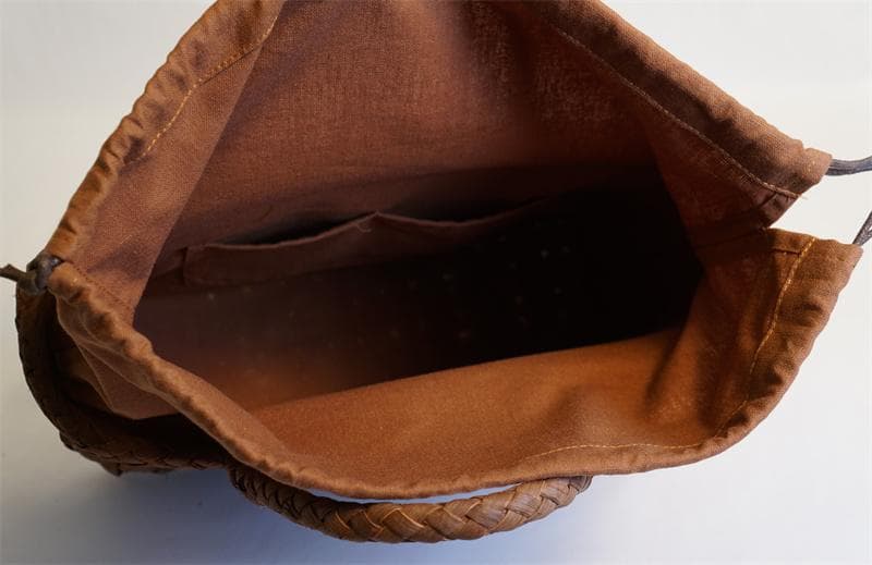 乱れ編み 山葡萄 かご　籠 バッグ 一番皮 中布と内ポケット付き かごバッグ