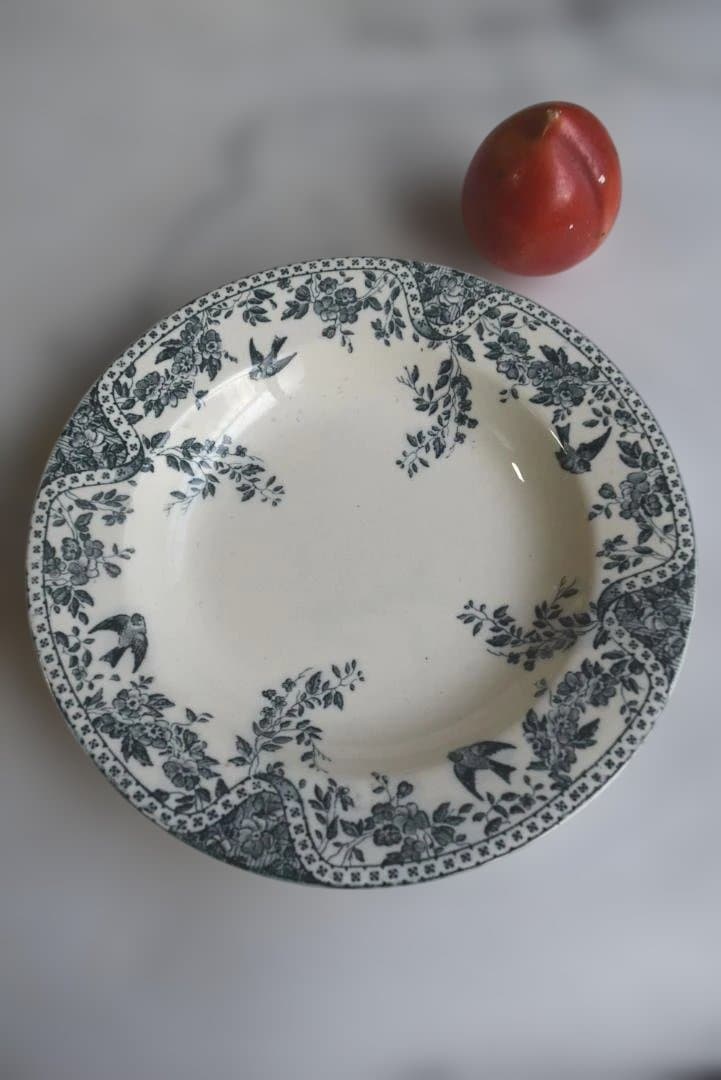 美品Bordeaux　セミクルーズ皿 ツバメと野薔薇　 ルイ15世　アンティーク