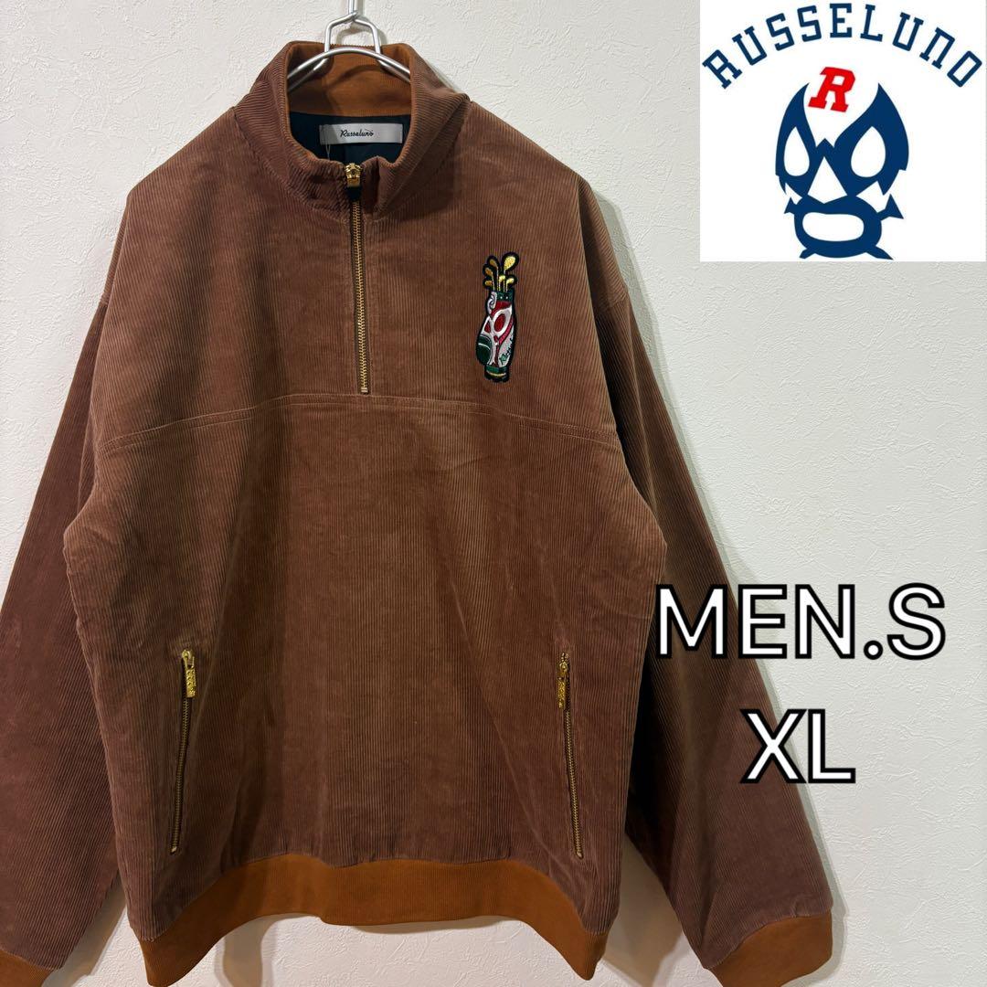 【RUSSELUNO】新品コーデュロイアノラックブルゾン　ゴルフ　メンズＸＬ