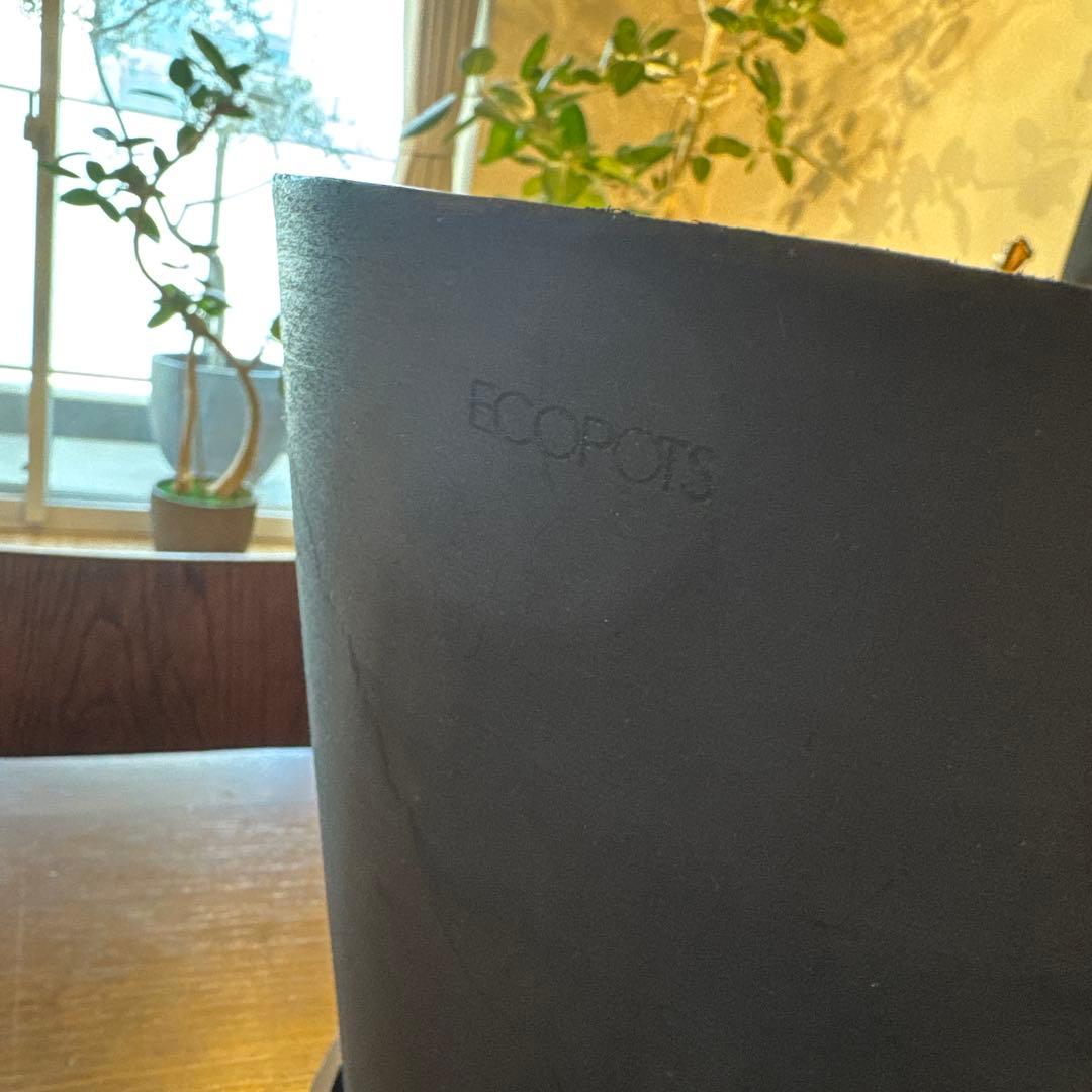 ecopots 植木鉢セット S6号×1、M8号×2 黒