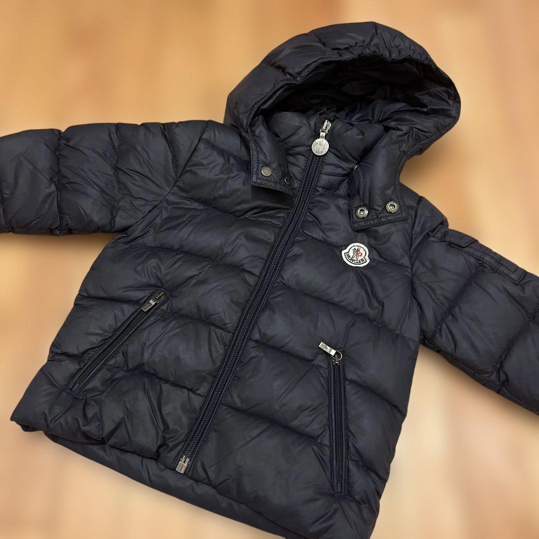 MONCLER モンクレール ブラック ダウンコート ネイビー 12/18 80