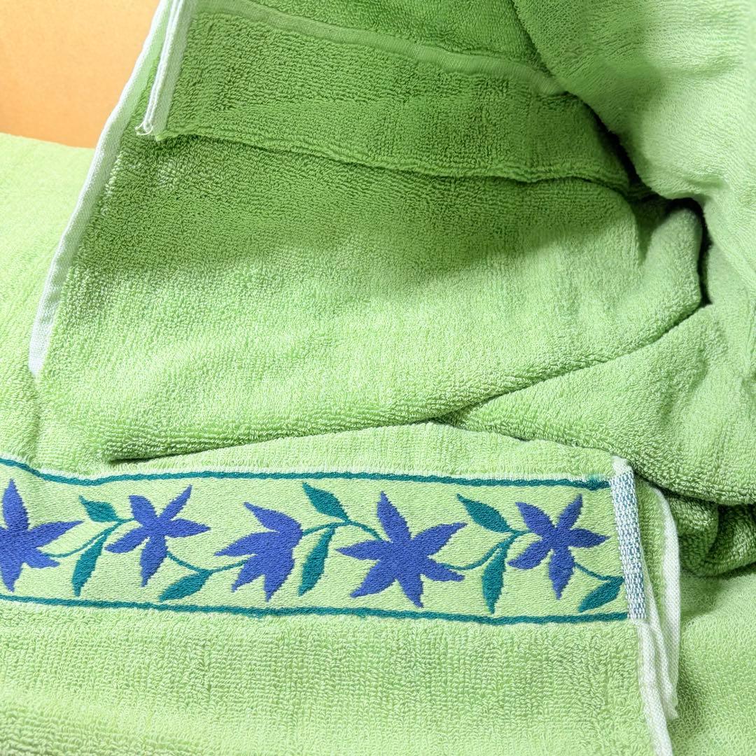 Sybilla シビラ タオルケット ロゴ刺繍　グリーン