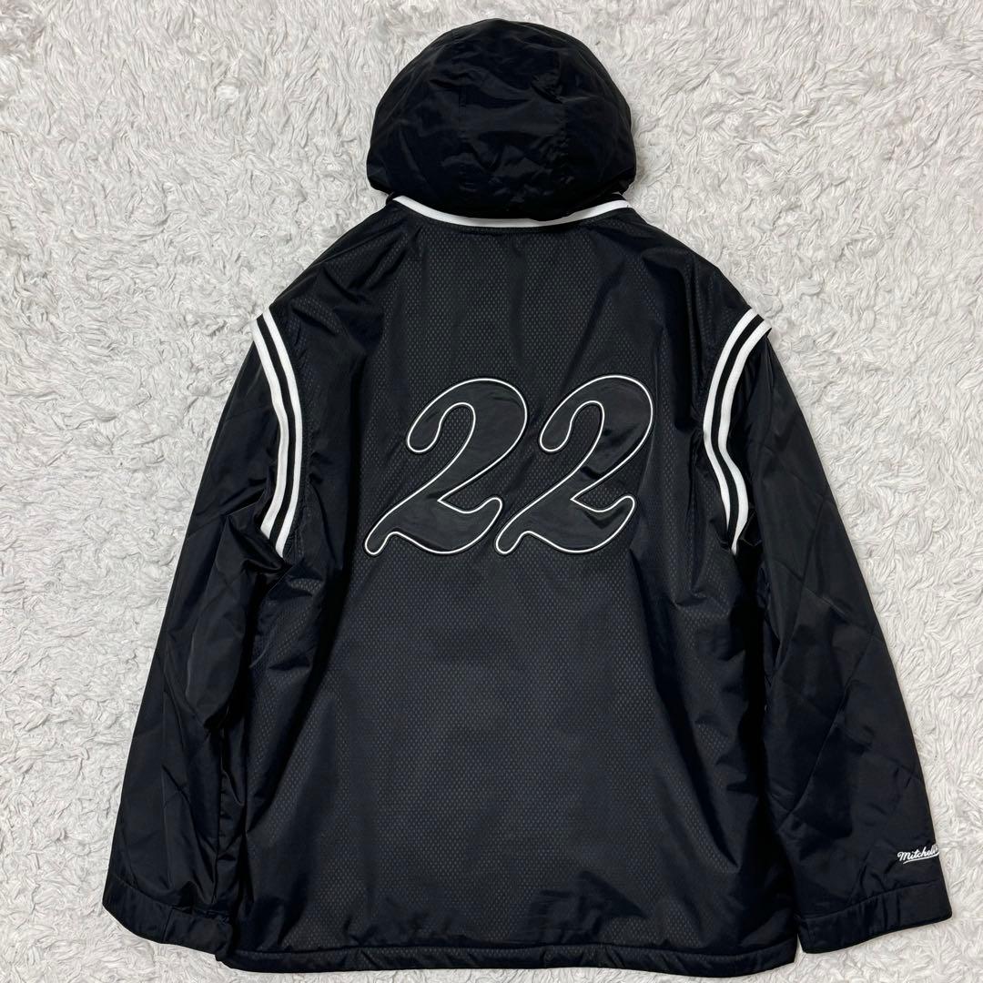 希少XL✨シュプリームxミッチェル&ネス キルテッドスポーツジャケット 黒