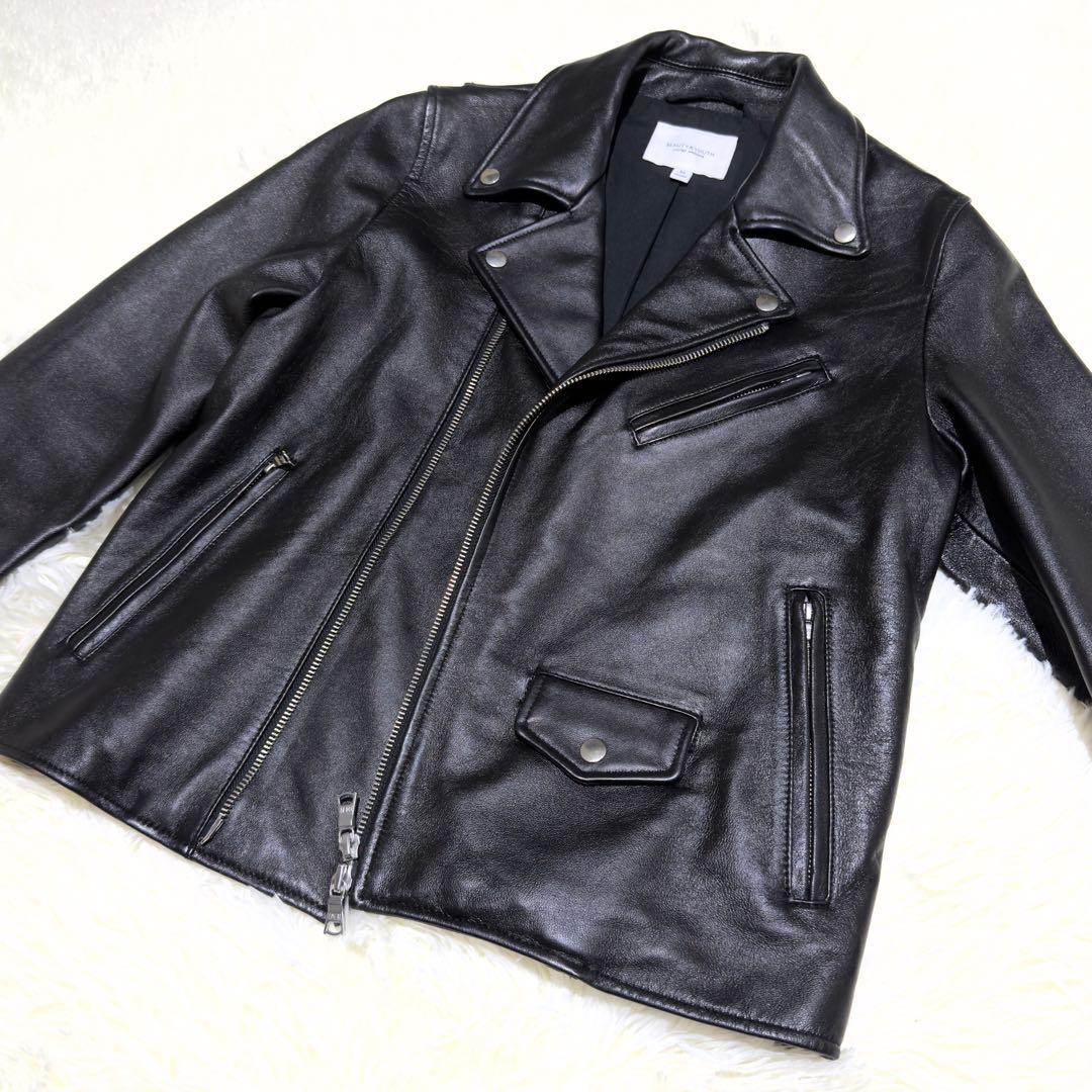 極美品✨ユナイテッドアローズ ダブルライダース ラムレザー ジャケット M