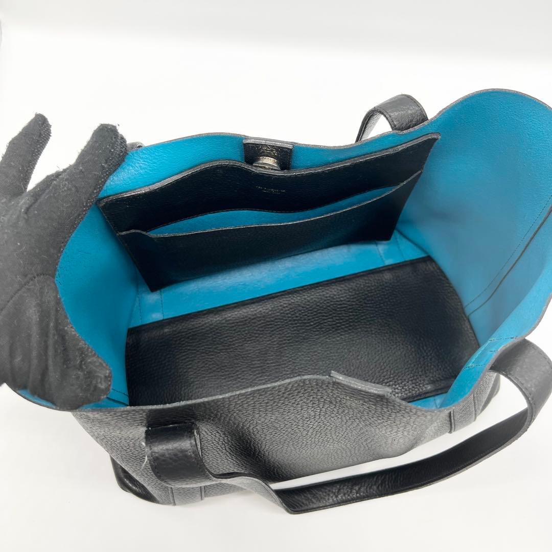 ペッレモルビダ　トートバッグ　テーラマリーナ　レザー　ブラック　A4　肩掛け