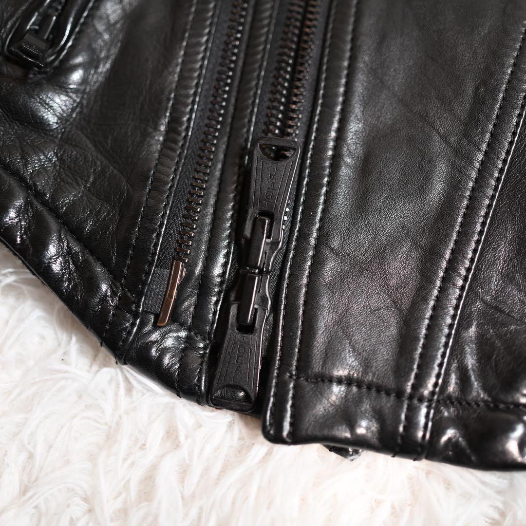 ジョニーウルフ ダブルライダース レザージャケット 変形 ラムレザー