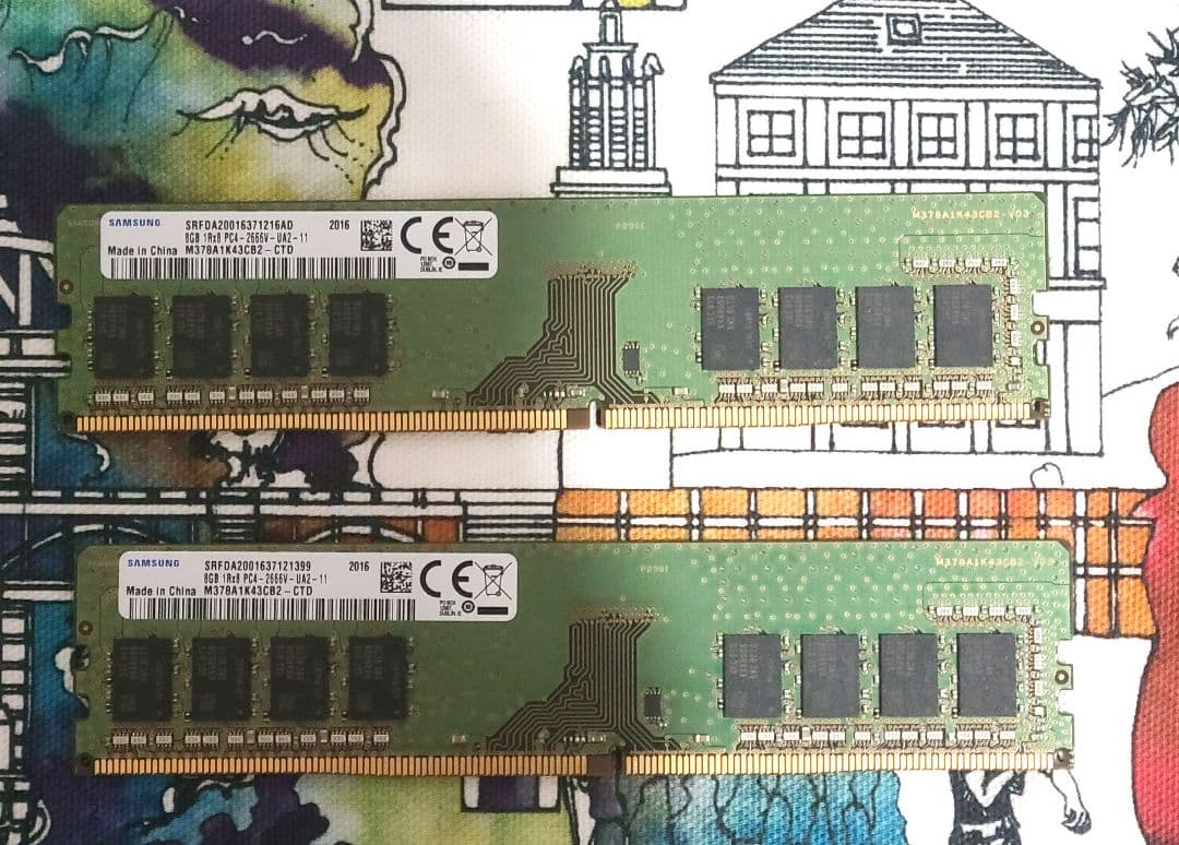 Samsung DDR4 2枚 16GB メモリ