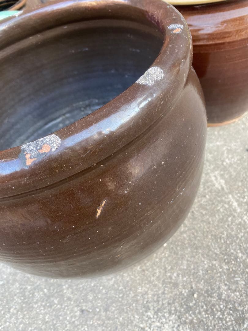 甕　カメ　水甕　睡蓮鉢　水鉢　鉢カバー　オブジェ　ガーデニング　金魚鉢　メダカ鉢
