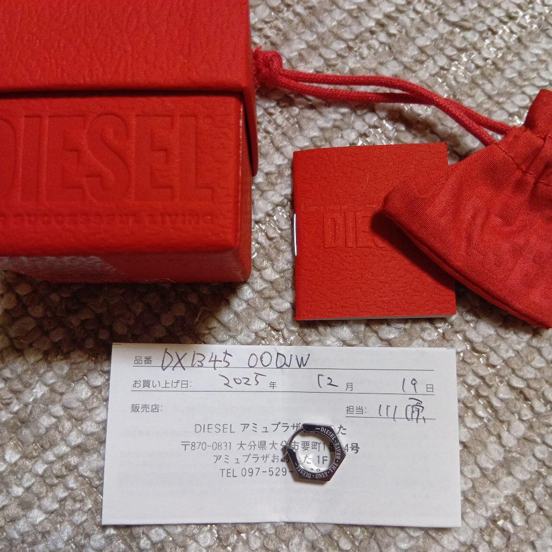 DIESEL DX145 00DW シルバー ピアス(片耳用)