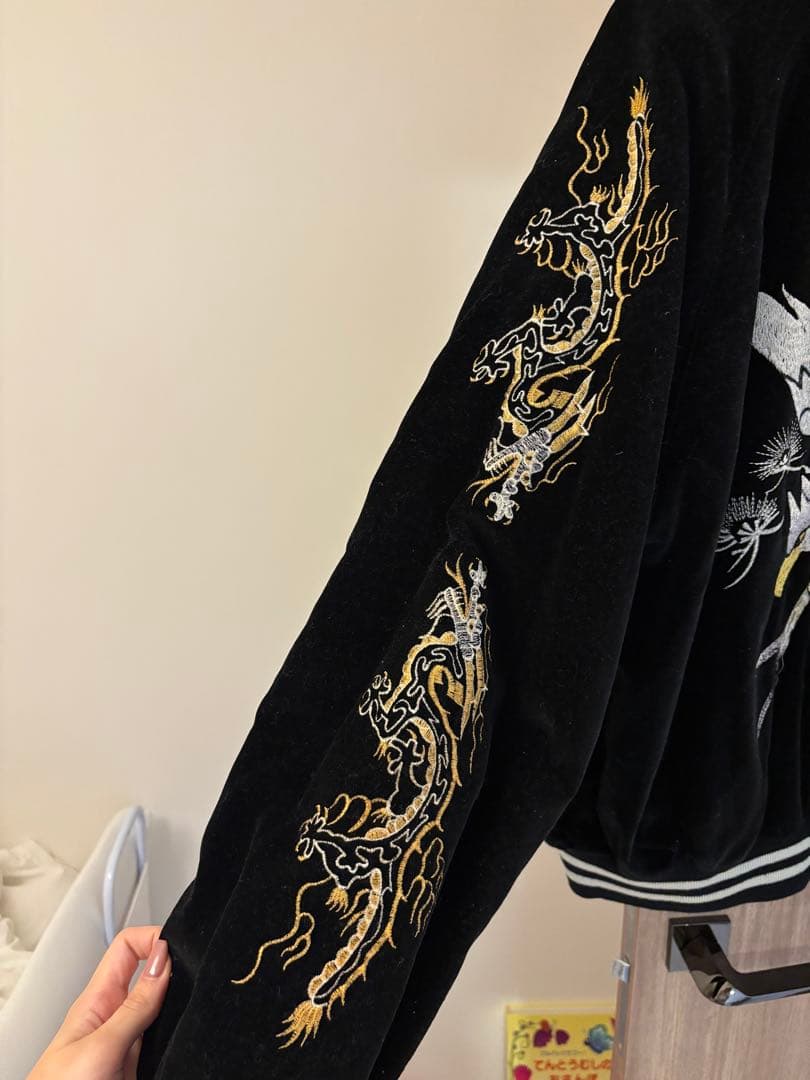 JUNGLE STORM スカジャン 黒　【ねこたまさん専用】