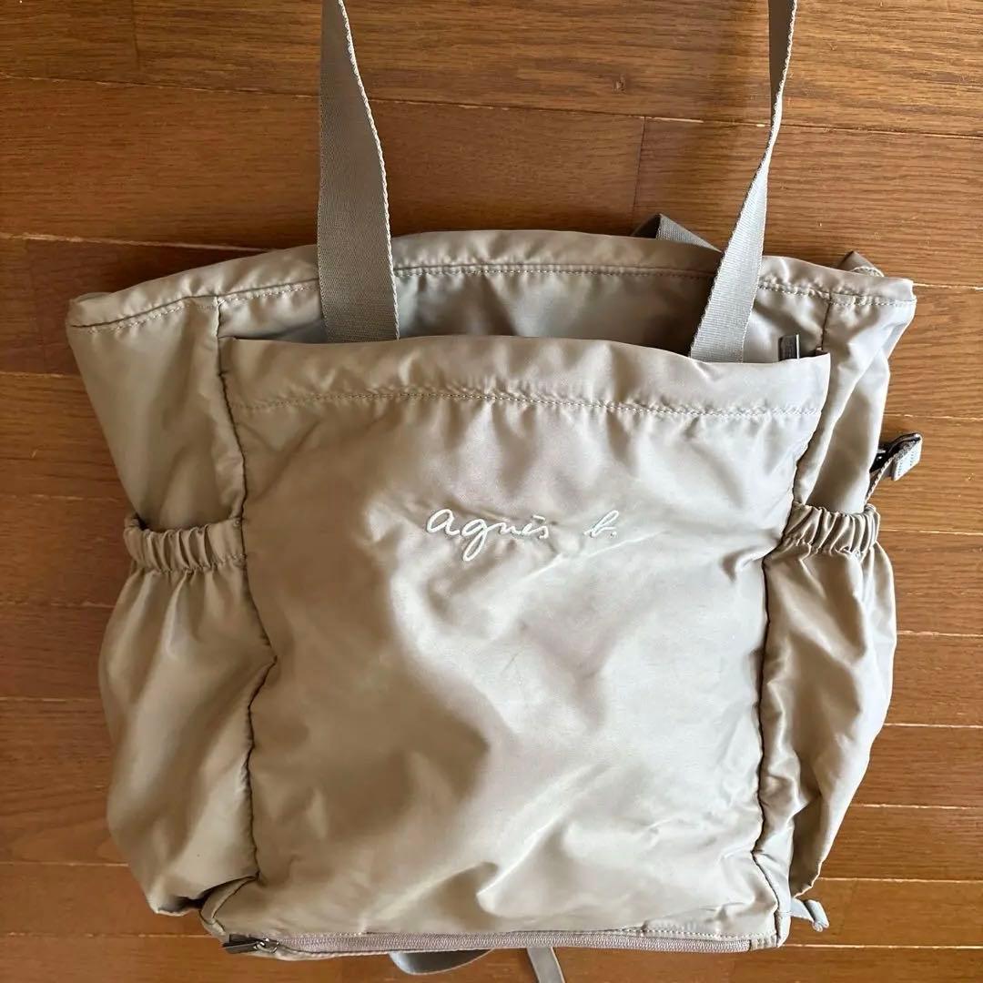 agnès b. ベージュ トートバッグ