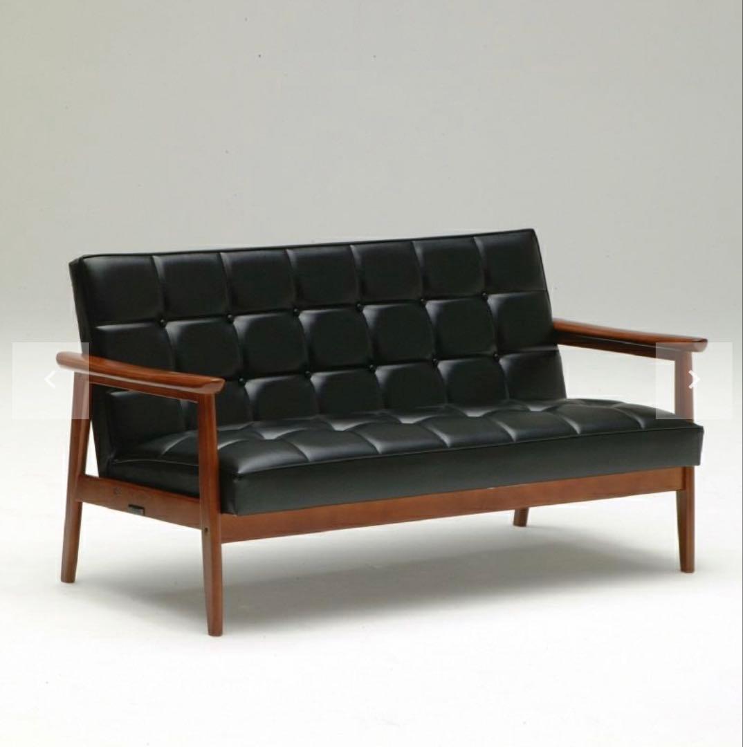 美品 カリモク60 Kチェア 2シーター スタンダードブラック