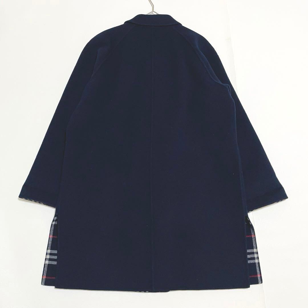 Burberrysバーバリーズ総ノバチェックウールコートカシミヤ混