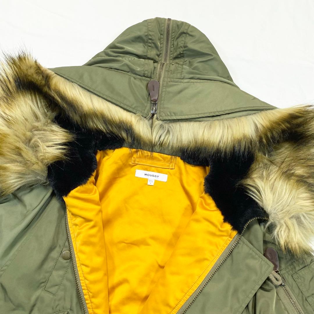 マウジー　N-2B　フライトジャケット　ミリタリー　2way　カーキ　ファー