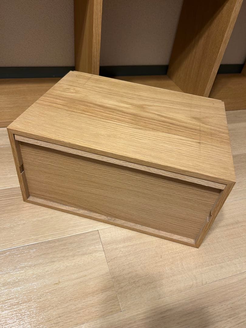無印良品 スタッキングシェルフ 3段 × 3列 オーク材& スタッキングチェスト