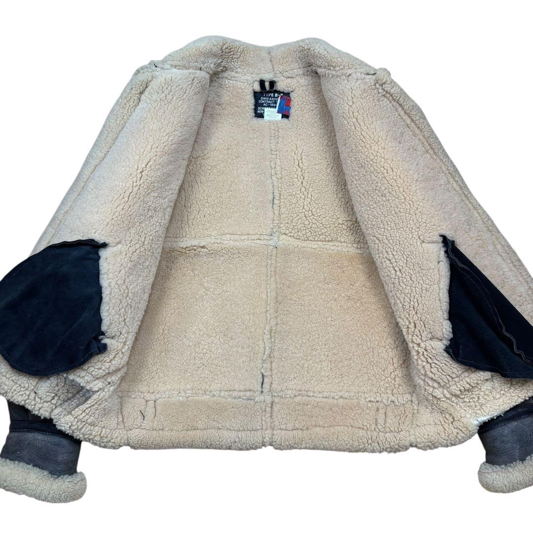 Schott ショット B-3 ムートンジャケット 黒 サイズ38