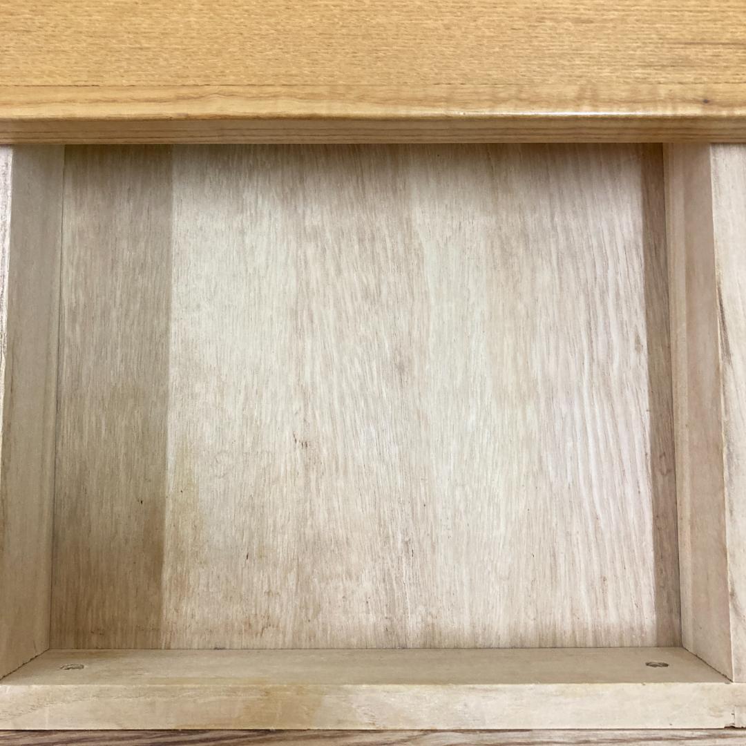 【無印良品】タモ材　センターテーブル　リビングテーブル　天然木　引き出し付