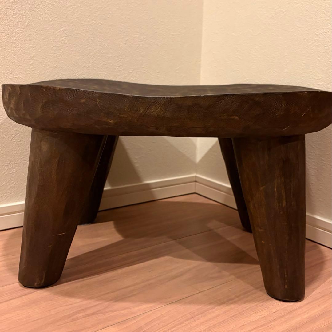 【廃盤希少】ZARA 木製 スツール イレギュラーハンマードスツール